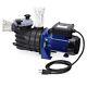 0.75HP In/Above Ground Single Speed Pool Pump, 550With115V, 2641GPH, High Flow