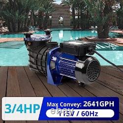 0.75HP In/Above Ground Single Speed Pool Pump, 550With115V, 2641GPH, High Flow