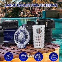 0.75HP In/Above Ground Single Speed Pool Pump, 550With115V, 2641GPH, High Flow