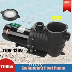 1.0HP InGround Swimming Pool Portable Pump Motor With Filter Above Ground 110-120V