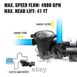 1-1/2HP 1 Speed Inground Swimming Pool pump motor Strainer with 1.5'' NPT AC110V