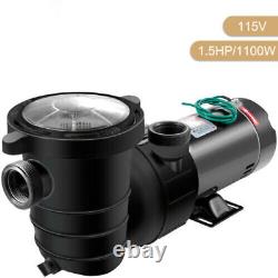 1-1/2HP 1 Speed Swimming Pool Pump Above Ground Pool Strainer Filter Pump 92GPM
