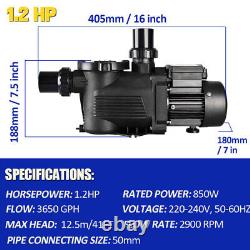 1.2HP / 3.0HP 2200W Self-priming Overheat Protection Swimming Pool Water Pump