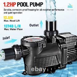 1.2HP Above ground Swimming Pool pump motor Strainer Max Lift 41 ft For Hayward