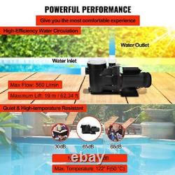 1.2HP Energy Efficient High-Flo Speed Swimming Pool Pump Strainer 1.5 NPT USA