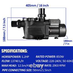 1.2HP High-Speed In Ground / Inground Pool Pump 2 Ports 3 Horse Power 220V/240V