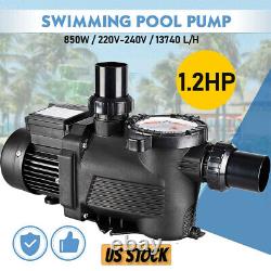 1.2HP Single Speed Swimming Pool Pump Energy Efficient Strainer For Hayward