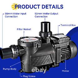 1.2HP Swimming Pool Pump Motor Strainer With Cord In/Above Ground