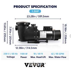 1.5/2 HP Swimming Pool Pump Single/Double Speed for in/Above Ground Pool