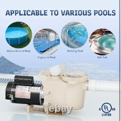 1.5 HP Pool Pump, 7600 GPH Powerful Self Primming Inground Pool Pump, 115 V