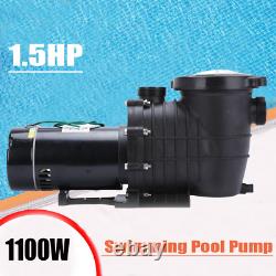 1.5 HP Swimming Pool Pump Spa Water 110 Volt Outdoor Above Ground Strainer Motor