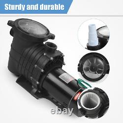 1.5 HP Swimming Pool Pump Spa Water 110 Volt Outdoor Above Ground Strainer Motor