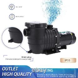 1.5 HP Swimming Pool Pump Spa Water 110 Volt Outdoor Above Ground Strainer Motor