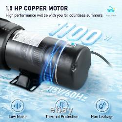 1.5HP 1 Speed Inground Swimming Pool pump motor Strainer with 1.5'' NPT AC110V