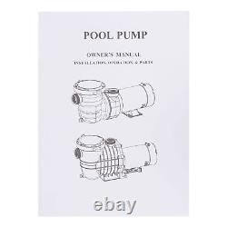 1.5HP 1 Speed Inground Swimming Pool pump motor Strainer with 1.5'' NPT AC110V