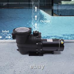 1.5HP Above Swimming Pool Pump Motor In/Above Ground with Strainer Filter Basket