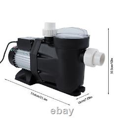 1.5HP Ground Pool Pump 105GMP 52ft Single Speed Swimming Pool Pump with Timer 110V