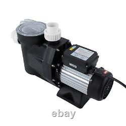 1.5HP Ground Pool Pump 105GMP 52ft Single Speed Swimming Pool Pump with Timer 110V