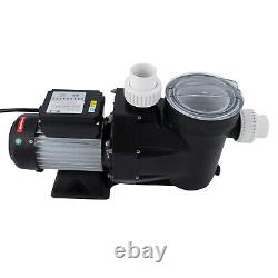 1.5HP Ground Pool Pump 105GMP 52ft Single Speed Swimming Pool Pump with Timer 110V