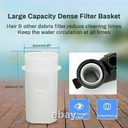 1.5HP Pump For Swimming Pool Filter Pump Above Ground Strainer Efficient 5040GPH