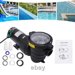 1.5HP Swimming Pool Pump In/Above Ground Filter Pump Strainer Basket 350L/min