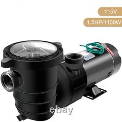 1.5HP Swimming Pool Pump In/Above Ground Filter Pump Strainer Basket 350L/min