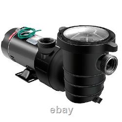 1.5HP Swimming Pool Pump In/Above Ground Filter Pump Strainer Basket 350L/min