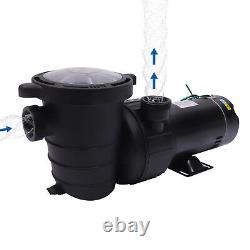 1.5HP Swimming Pool Pump In/Above Ground Filter Pump Strainer Basket 350L/min