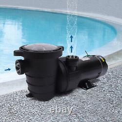 1.5HP Swimming Pool Water Pump Above In/Ground Motor Strainer 1100W 1.5 NPT USA