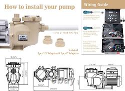 1.5HP Variable Speed Inground Pool Pump 230V High Performance Intelligent Contro