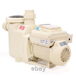 1.5HP Variable Speed Pool Pump In Ground Swimming Pool 1.5 / 2 Fitting 230V