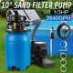 10 Sand Filter + 1/3HP Water Pump Above-Ground 2640GPH 6-Way Pool Pump 10000GAL