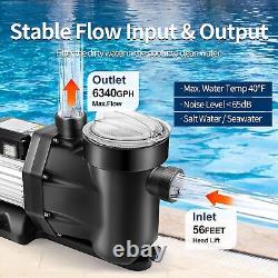 110V 1.5HP 2-Speed Swimming Pool Pump withStrainer Basket for In/Above Ground Pool