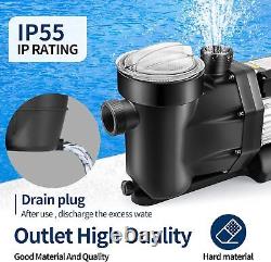 110V 1.5HP 2-Speed Swimming Pool Pump withStrainer Basket for In/Above Ground Pool