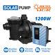 1200W Solar Hybrid Swimming Pool Pump Kits with AC/DC Auto-switching Controller