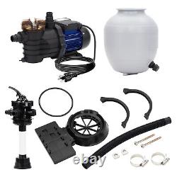 13 Sand Filter Pump, 3/4HP Pool Sand Filter for Above Ground and Inground Pool