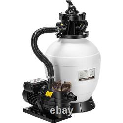 13 Sand Filter Pump with 3/4 HP Motor, 2640 GPH for In/Above Ground Pools 7-Way