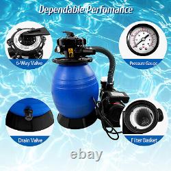 13 Sand Filter with 3/4HP Water Pump Above Ground Swimming Pool with Stand