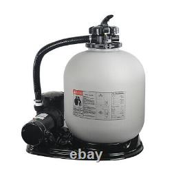 19 Sand Filter Above Ground Swimming Pool Pump 4500GPH 1.5HP Pump with Stand