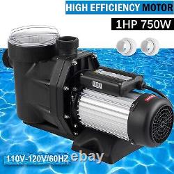 1HP 750W Swimming Pool Pump Motor In/Above Ground 6000GPH 49.2FT Hmax withStrainer