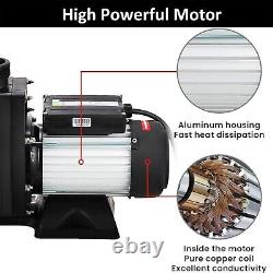 1HP 750W Swimming Pool Pump Motor In/Above Ground 6000GPH 49.2FT Hmax withStrainer