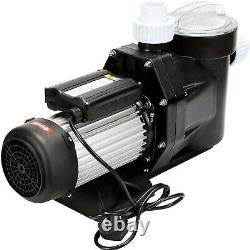 1HP 750W Swimming Pool Pump Motor In/Above Ground 6000GPH 49.2FT Hmax withStrainer