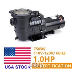 1HP Pool Pump Swimming In-Ground Motor Strainer In-Ground UL Listed 110-120V
