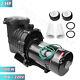 2.0 HP In/Above Ground Swimming Pool Pump Sand Filter Pump with Strainer