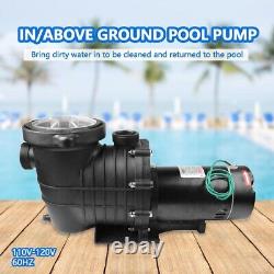 2.0 HP In/Above Ground Swimming Pool Pump Sand Filter Pump with Strainer