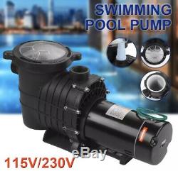 2.0HP Dual Voltage115/230V Swimming Spa Pool Water Pump Motor Strainer Inground