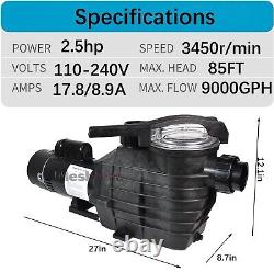 2.5HP INGROUND Swimming POOL PUMP MOTOR with Strainer 2 thread NPT for Hayward