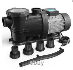 2 HP Dual Speed Self Primming Pool Pump with Filter, 5200GPH, 115V, 2 Interfaces