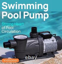 2 HP Dual Speed Self Primming Pool Pump with Filter, 5200GPH, 115V, 2 Interfaces