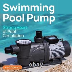 2 HP Pool Pump, 115V Self Priming With Filter Basket, For Inground/Above Ground